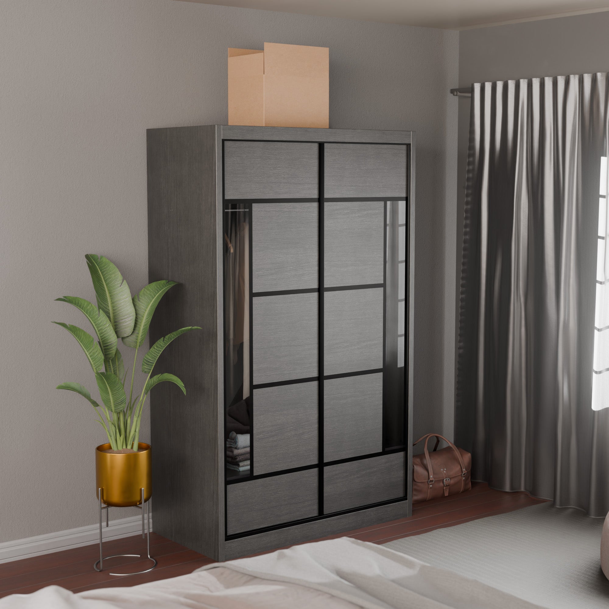Josie Modular Wardrobe W07 - Customizable Closet Organizer System with Adjustable Shelves & Hanging Rods | Perfect for Bedroom, Walk-in Closet & Apartment Storage Solutions