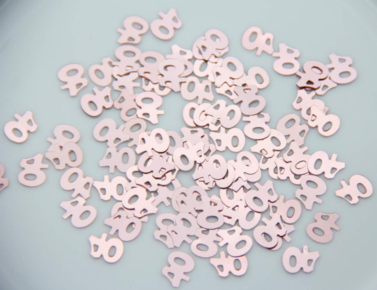 Hrovsur 40 Rose Gold Confetti for Birthday Party Decorations - Anniversary, Wedding, Baby Shower Table Scatter - Premium Metallic Confetti for Party Supplies, Events & Celebrations (Rose Gold, 40ct) - Perfect for Tables, Photo Backdrops & Gift Wrapping