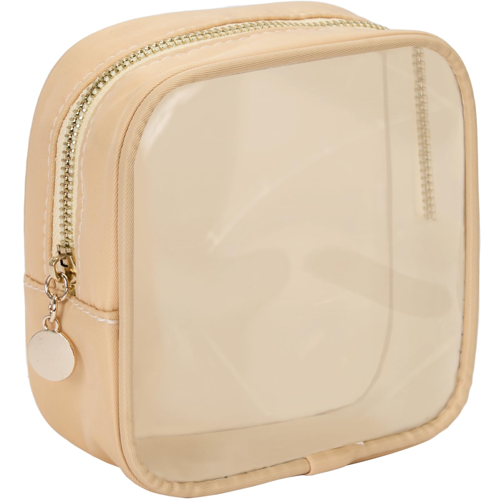 Clear Cosmetic Bag Mini Makeup Bag for Women - Small Zipper Pouch for Purse Organizer | Travel Toiletry Essentials | Cute Preppy Makeup Organizer for Daily Use, Gym & Vacation