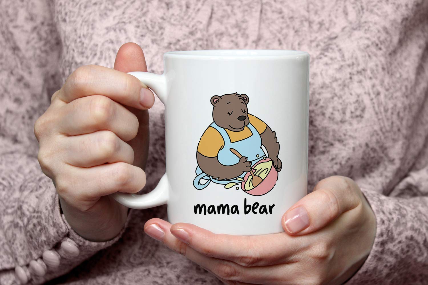 Premium 11oz White Ceramic Coffee Mug - Funny Mother's Day Gift for Mom, Grandma & Mother-in-Law - Perfect Birthday Present from Son/Daughter - Ideal for Tea, Coffee & Hot Chocolate at Home/Office (Set of 2)