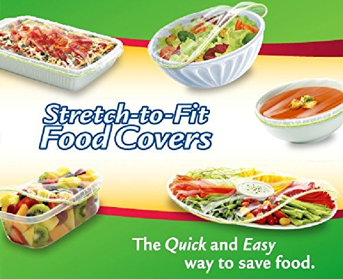Stretch-to-Fit Food Covers & Reusable Reclosable Storage Bags - Microwave & Freezer Safe for Meal Prep, Leftovers & Snacks