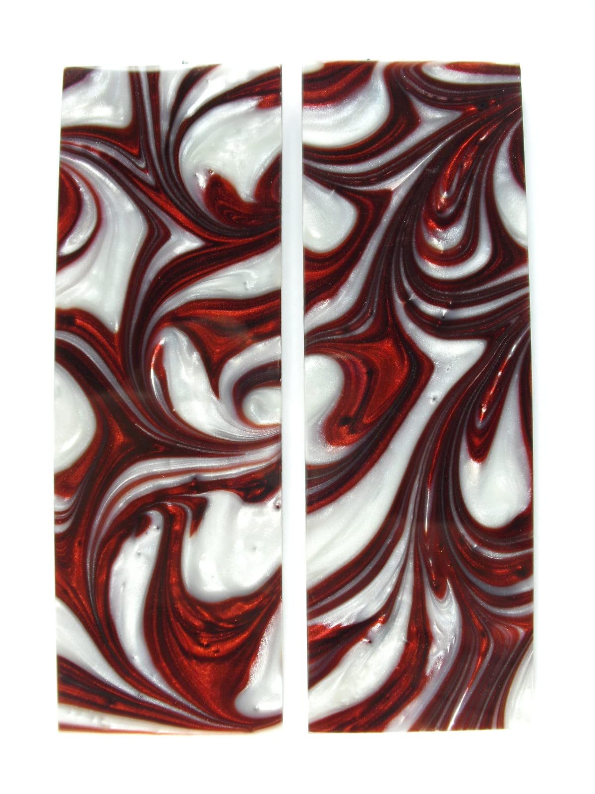 Premium White & Red Pearl Knife Handle Scales - Durable G10 Material for EDC Folding Knives - Perfect for Outdoor Camping, Hunting & Everyday Carry Accessories