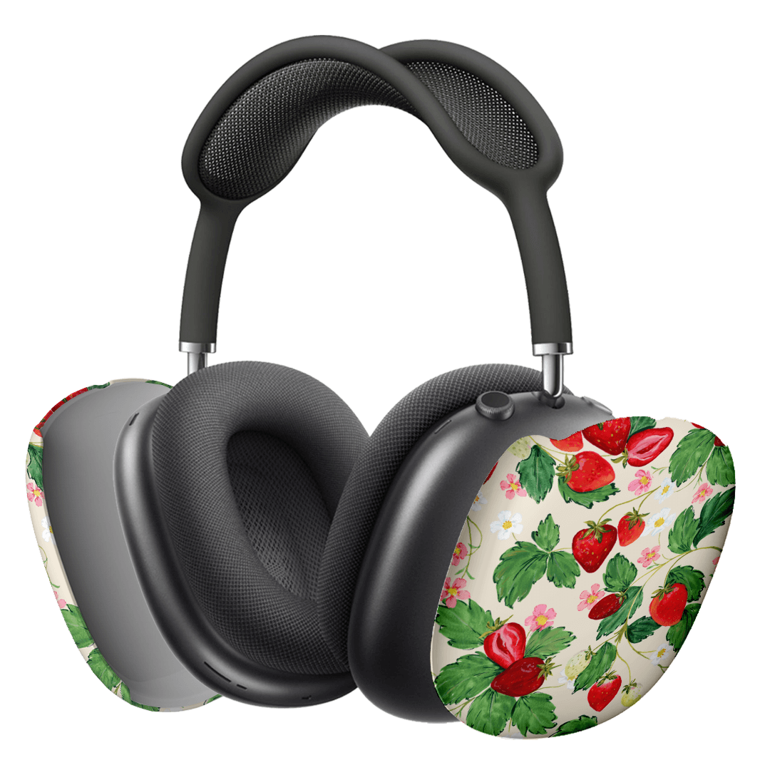 Premium AirPods Max Case with Strawberry Patch Design - Durable Protective Cover for Apple AirPods Max Headphones - Perfect for Travel, Workouts, and Daily Commute