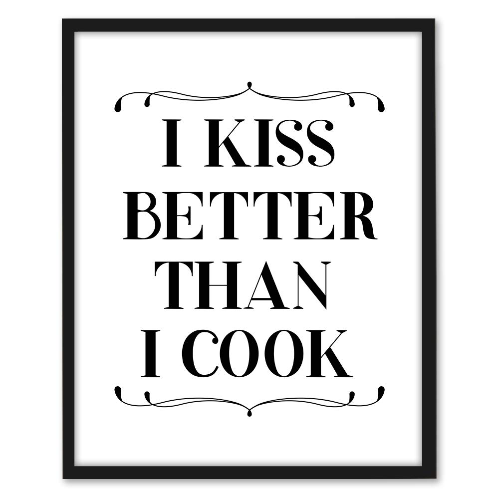 Cook Wall Art Print - 8x10 Unframed, Minimalist Kitchen Decor for Modern Homes