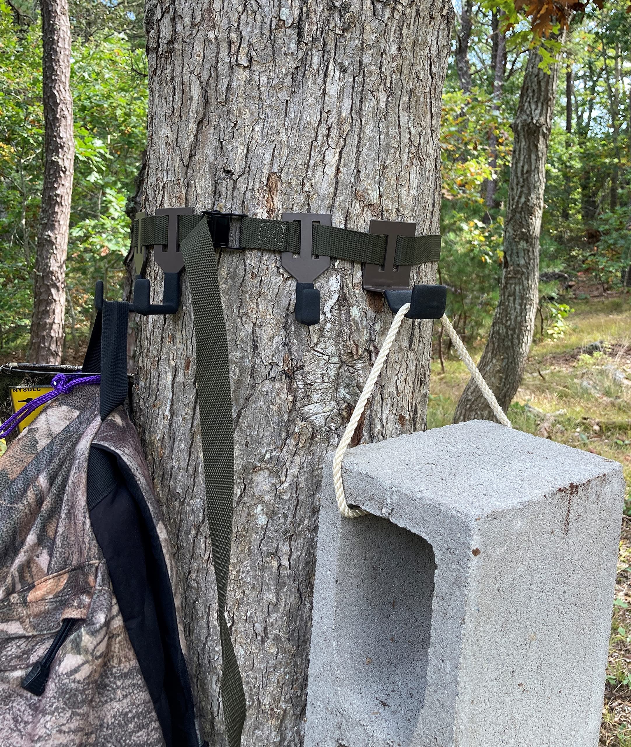 Best Crossbow Tree Hanger & Gear Organizer - Quick Setup in Seconds - Durable Metal Design (No Plastic) - Perfect for Hunting & Outdoor Use - Ideal for Deer Stands, Tree Stands & Camping Gear Storage