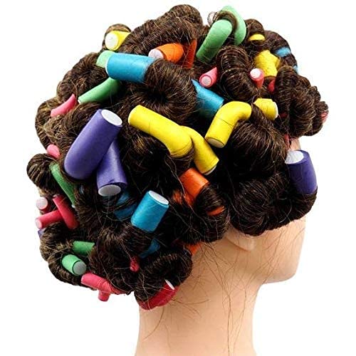 SUPER Hair Curling Flexi Rods Set of 10 - Soft Spiral Foam Rollers for Heatless Curls & Waves - No Heat Hair Curlers for Natural Curly Hairstyles - Perfect for Overnight Styling, Salon Results at Home, and Damage-Free Hair Care