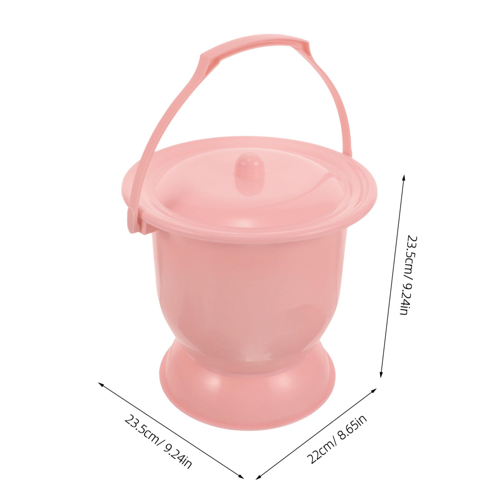 Portable Toilet for Adults & Kids - 4L Plastic Urinal with Lid - Travel, Camping, Home Use - Ideal for Elderly, Pregnant Women & Patients - Durable Chamber Pot & Spittoon for Indoor & Outdoor Use