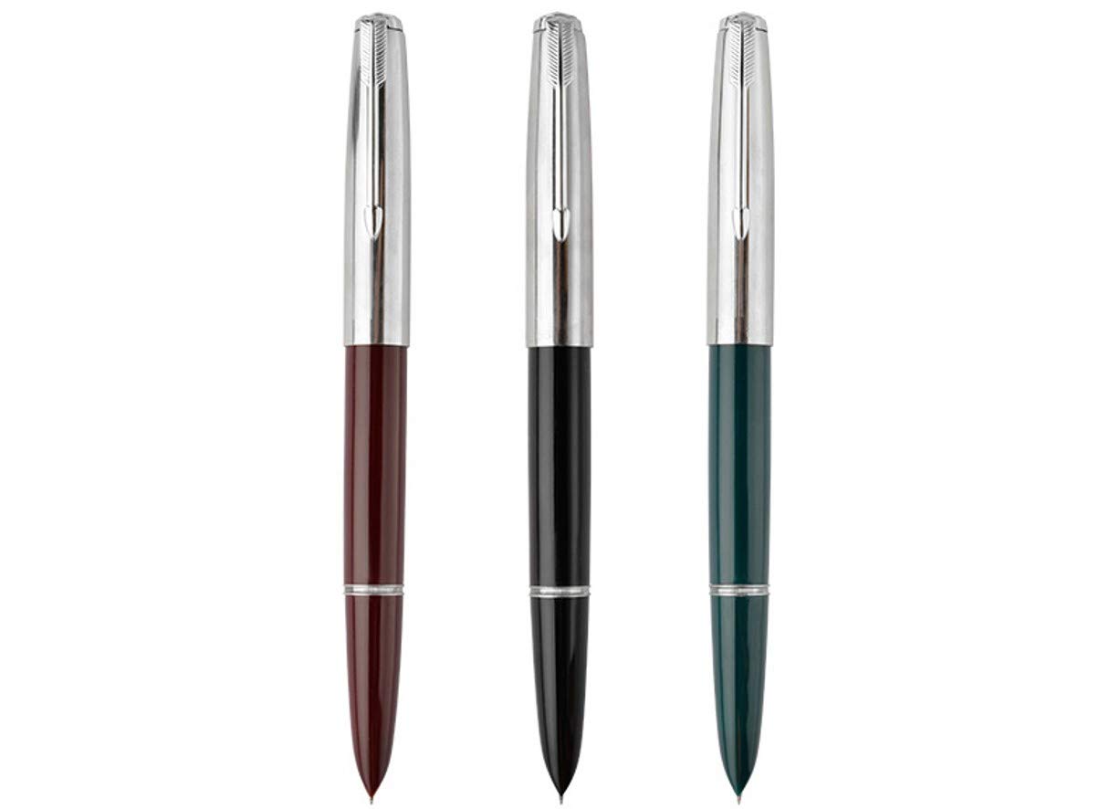 Zhongjiuyuan 9-Piece Set (3 Random Colors) 616 Carbon Fiber Fountain Pen - Premium Handwriting Pen for Office, Business & Stationery - Perfect for Writing, Journaling & Gift Giving