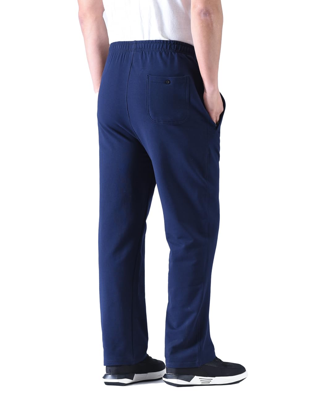 Zoulee Men's Casual Cotton Jogger Sweatpants with Zipper Front - Comfortable Elastic Waist Lounge Pants for Running, Workout, and Home Relaxation