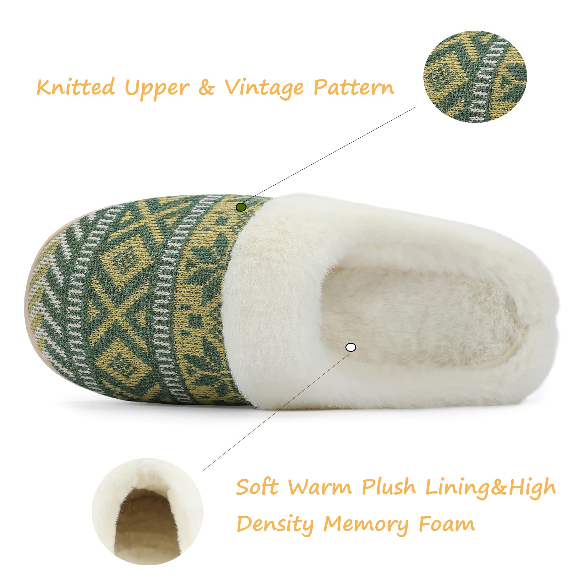 NineCiFun Women's Cozy Memory Foam House Slippers - Soft Fuzzy Indoor Slippers for Women, Non-Slip Warm Bedroom Shoes, Perfect Christmas Gift for Her - Ideal for Relaxing at Home, Lounging & Winter Comfort