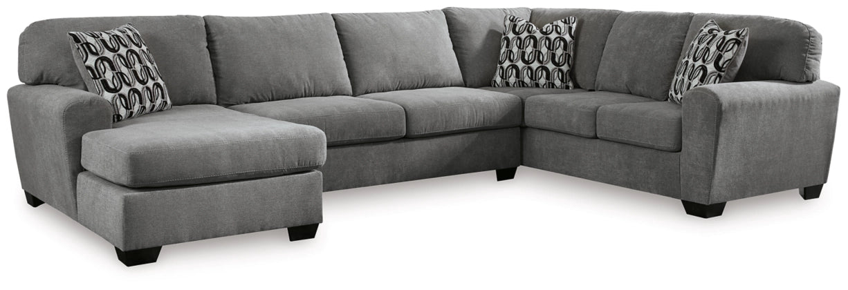 Birkdale Court 3-Piece Sectional Sofa with Left-Hand Facing Chaise - Modern Living Room Furniture for Small Spaces & Family Gatherings