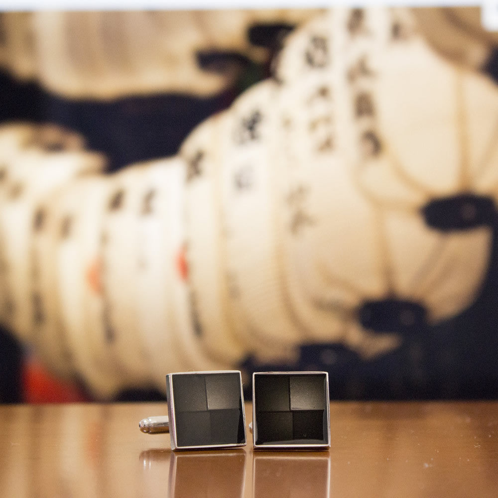 Premium KingCuffs Square Enameled Cufflinks for Men - Elegant Dress Accessories for Weddings, Business & Formal Events
