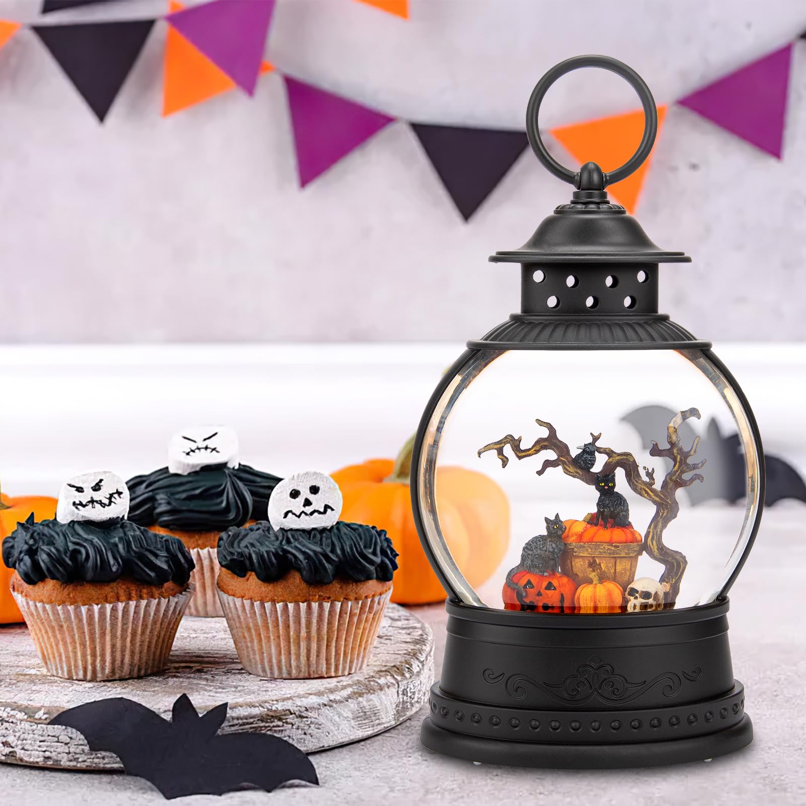 Halloween Snow Globe Lantern with Music & 6H Timer - 10