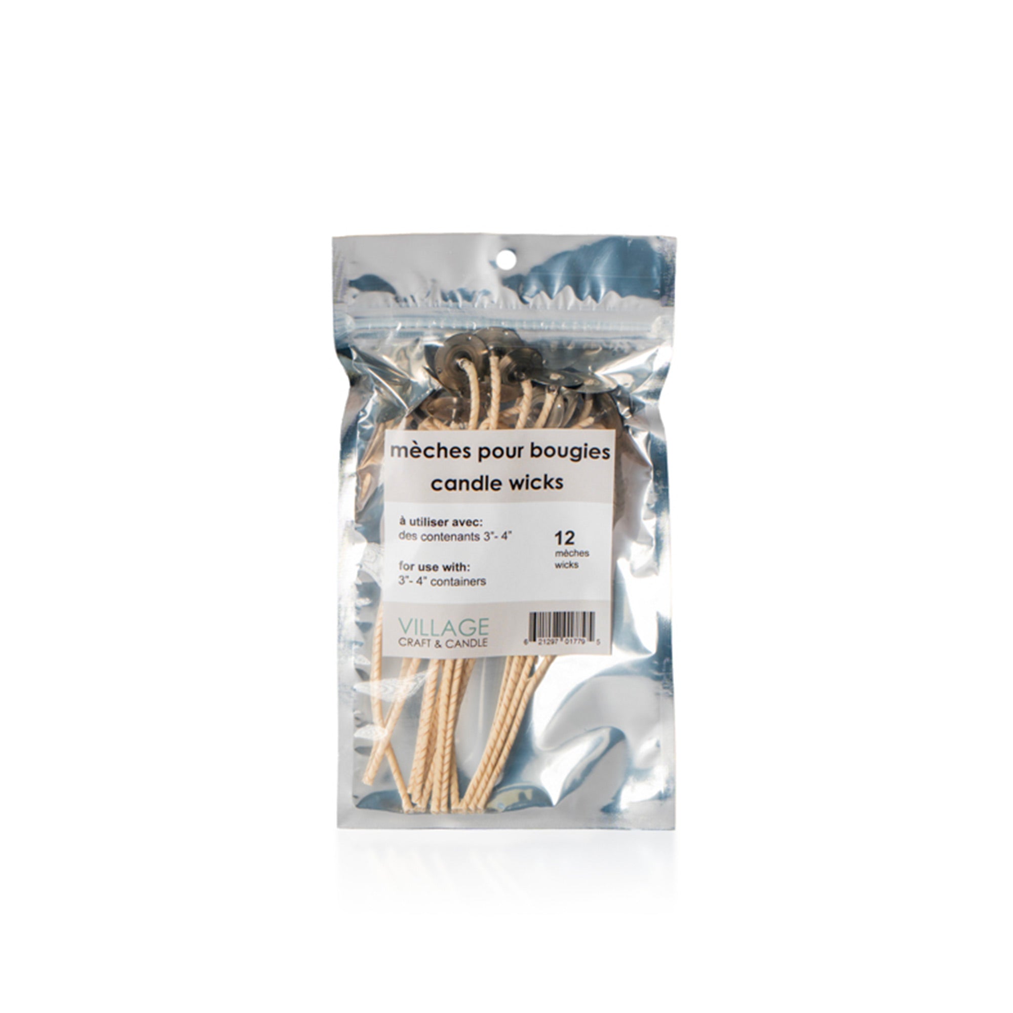 12 Pack 4 Inch Cotton Candle Wicks for Containers - Premium Pre-Waxed Wicks for Soy, Beeswax & Paraffin Candles - Perfect for DIY Candle Making, Home Decor & Gifts