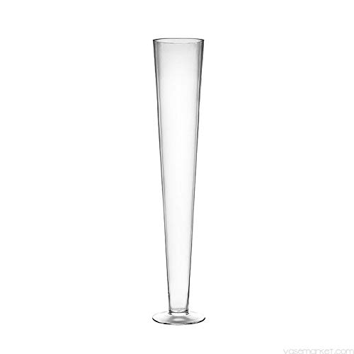 Glass Trumpet Vases H-28 D-4.5
