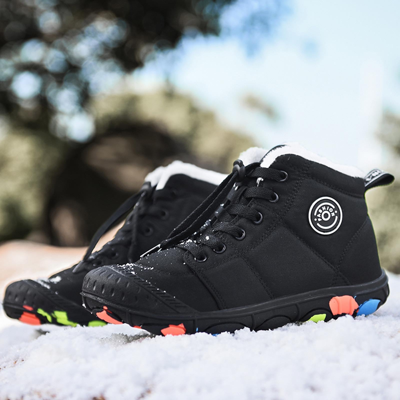 **Barefoot Shoes for Kids - Boys & Girls Trail Running Shoes with Zero Drop Sole | Minimalist Cotton Boots, Fur Lined for Hiking & Walking | Perfect for Outdoor Adventures & Playtime (Little Kid/Big Kid)**