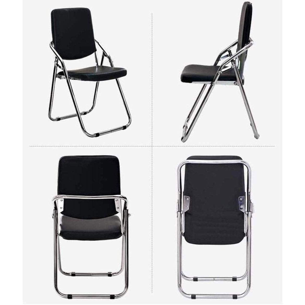 DFHBFG Folding Chair - Portable Home Office Chair with Back Support, Study & Training Chair, Compact Computer Desk Chair, Space-Saving Dining Stool for Small Spaces | Perfect for Home Office, Dorm Room, Camping & Outdoor Events