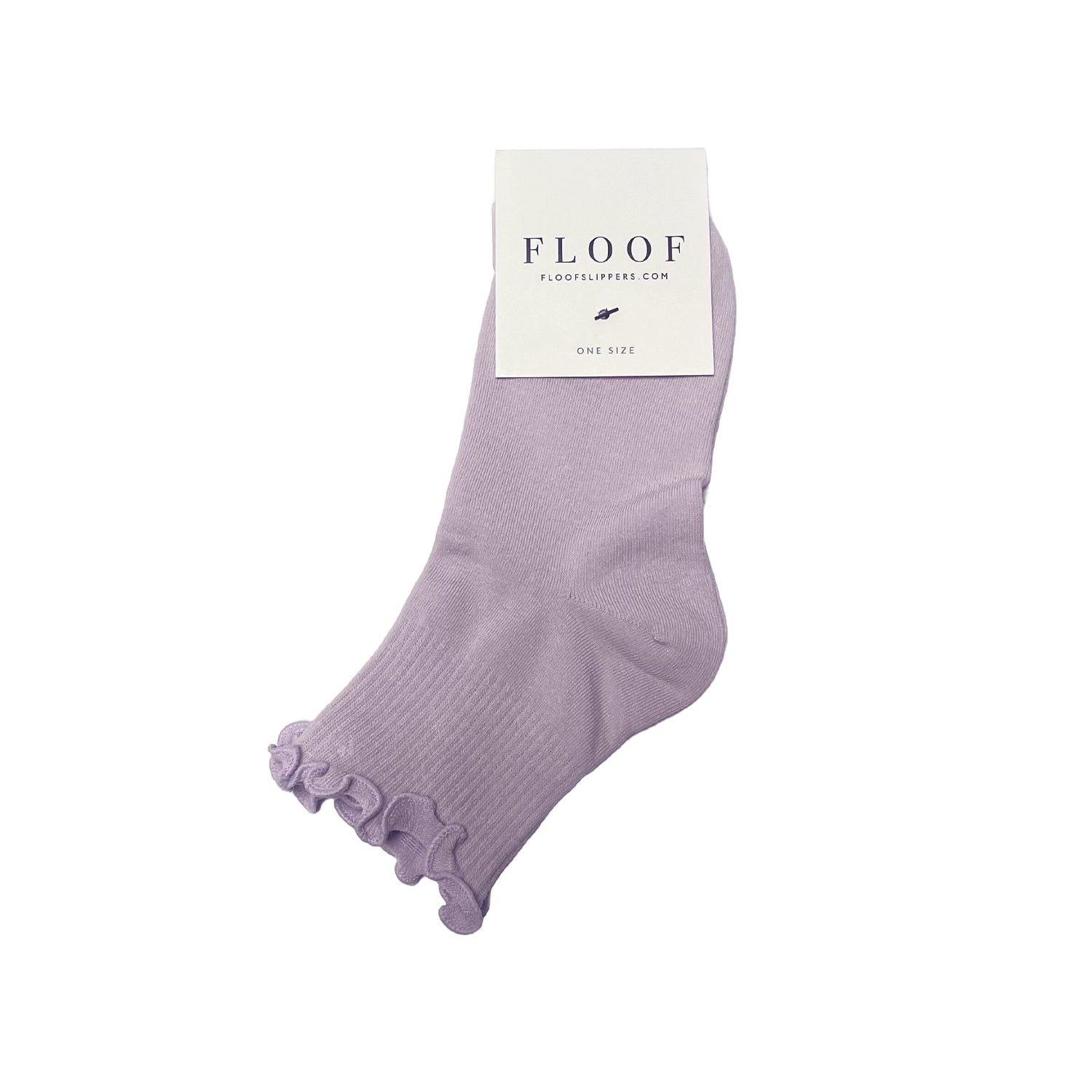 FLOOF Women's For The Frill 2.0 Light Purple Socks - Cute & Comfortable Crew Socks for Everyday Wear, Workout, and Casual Outfits