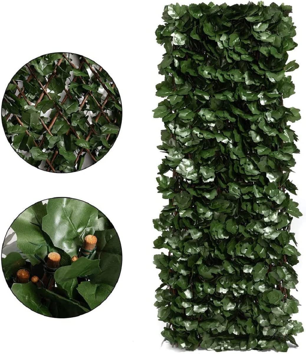 DOEWORKS Expandable Fence Privacy Screen - Double Sided Artificial Ivy Leaves Panel for Balcony, Patio, Backyard - Outdoor Garden Decor, Home Decoration | Perfect for Creating Shade, Enhancing Privacy & Beautifying Outdoor Spaces