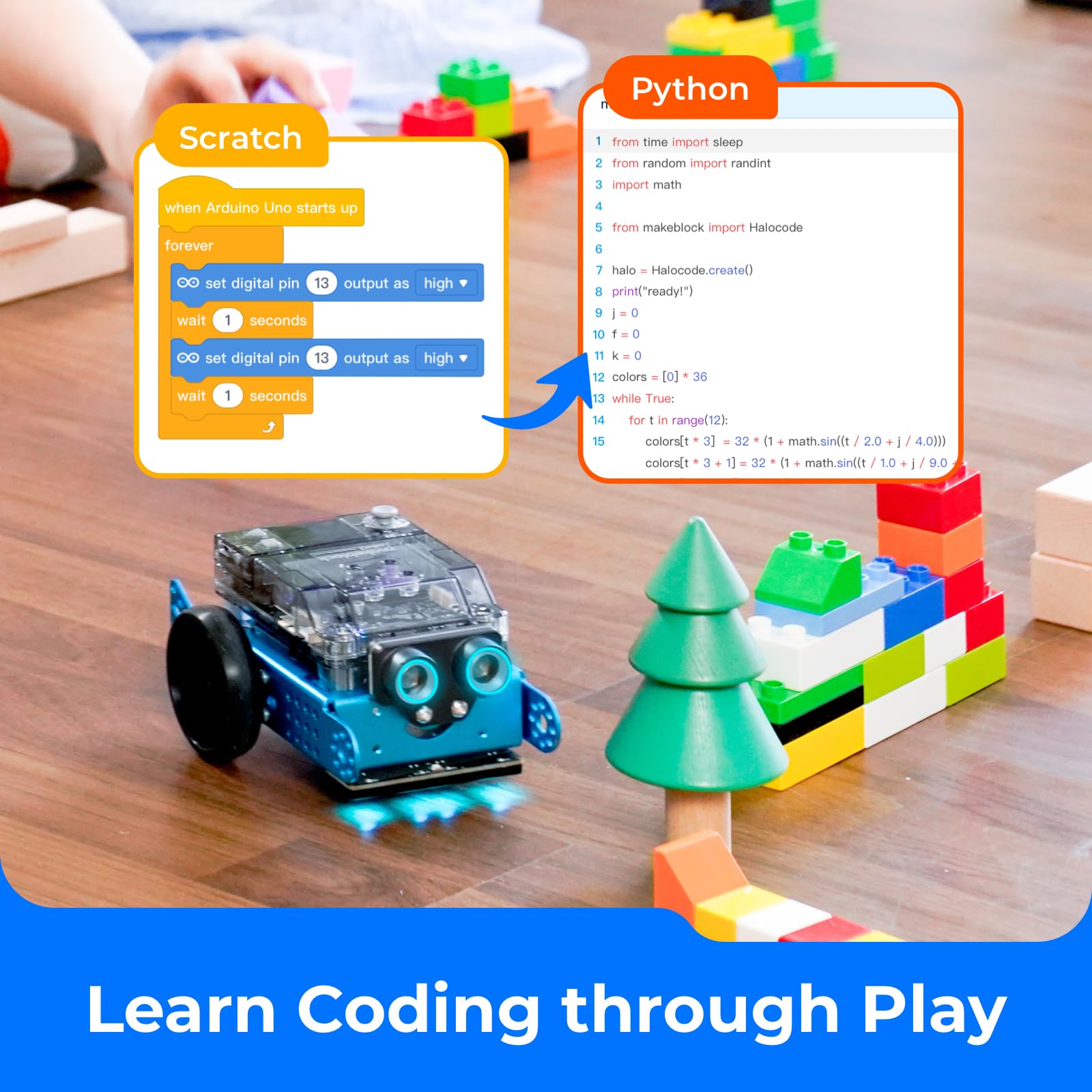 Makeblock mBot2 Coding Robot for Kids 8-12 | STEM Learning Toy with AI, Scratch & Python Programming | Educational Robotics Kit | Perfect Gift for Boys & Girls | School Projects & Home STEM Activities