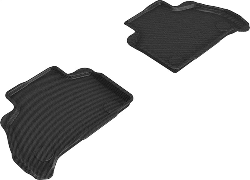 3D MAXpider Custom Fit All-Weather Floor Mats for 2019-2022 BMW X7 (G07) - 2nd Row Kagu Series - Black - Perfect for Road Trips & Family Protection