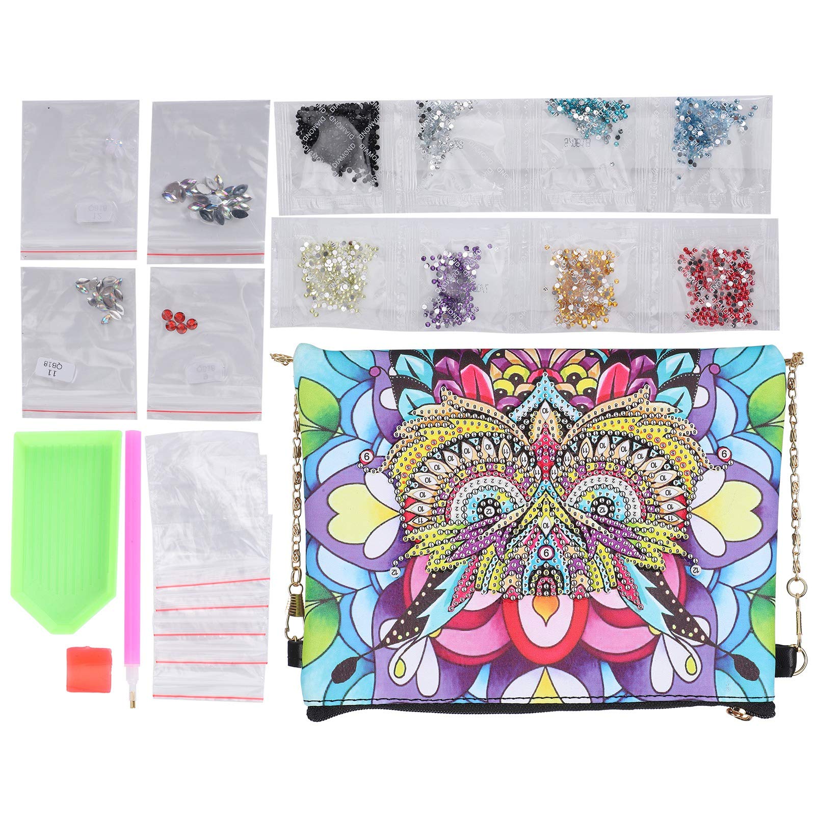 DIY Painting Purse with Chain - Creative Cosmetic Storage Bag for Makeup, Jewelry & Accessories | Perfect Gift for Women, Mom, Friends on Mother's Day, Birthday & Special Occasions | Home Decor, Party Favors & Travel Organizer