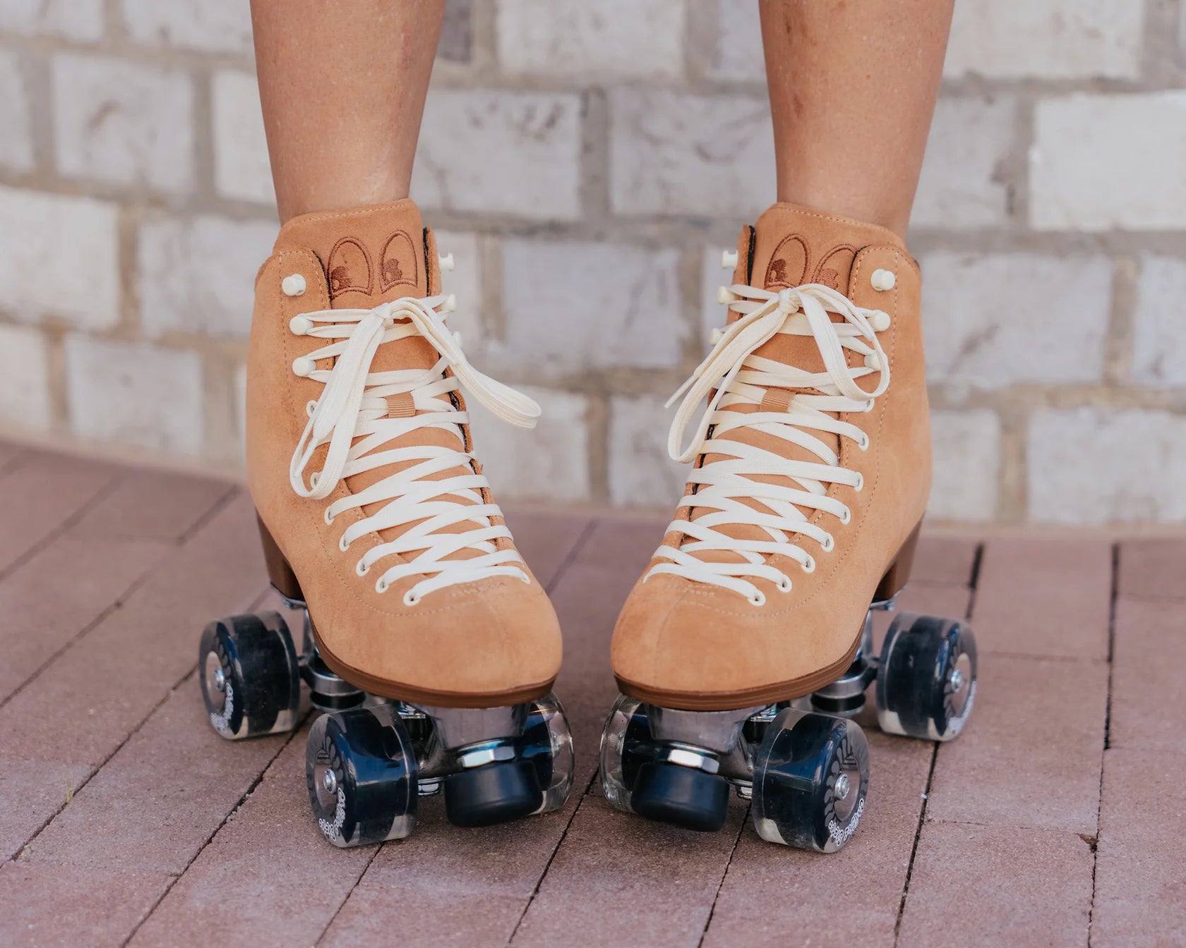 Chuffed Skates Wanderer Roller Skates - Premium Caramel-Colored Quad Roller Skates for Women | Perfect for Outdoor Skating, Rink Dancing & Retro Fashion