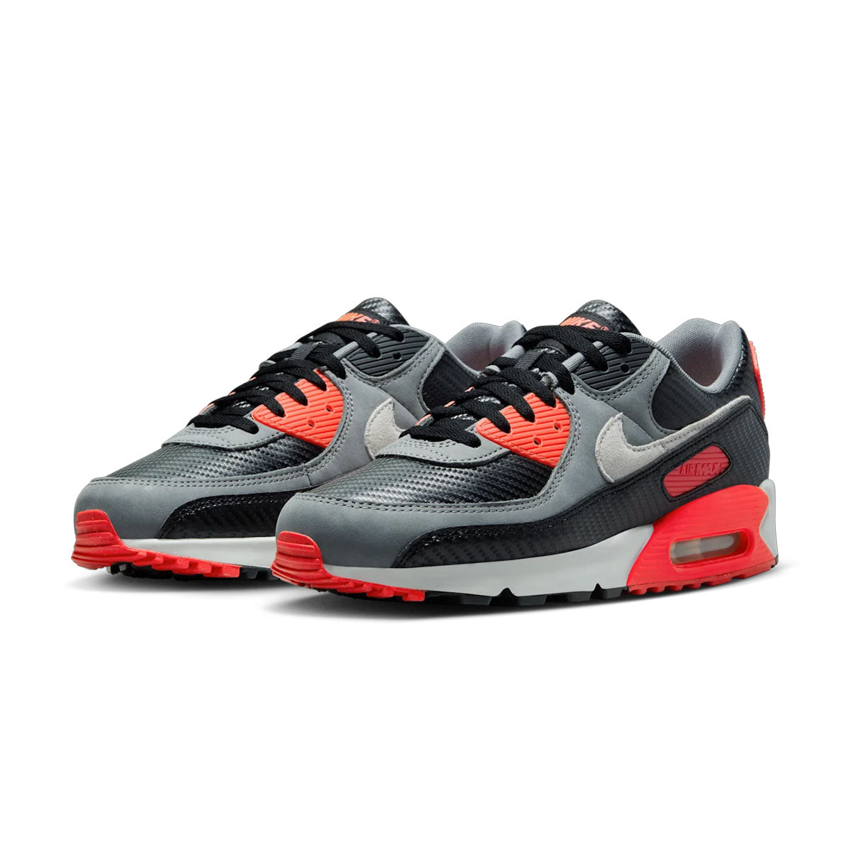 Nike Air Max 90 Premium 'Infrared Carbon' Running Shoes - Men's Retro Sneakers for Casual Wear, Gym & Street Style Fashion