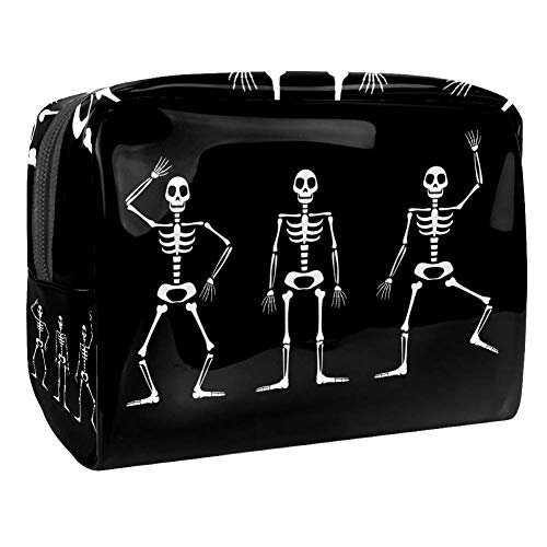 Halloween Skeleton Makeup Bag - PVC Travel Toiletry Organizer for Women | Cosmetics & Bathroom Essentials
