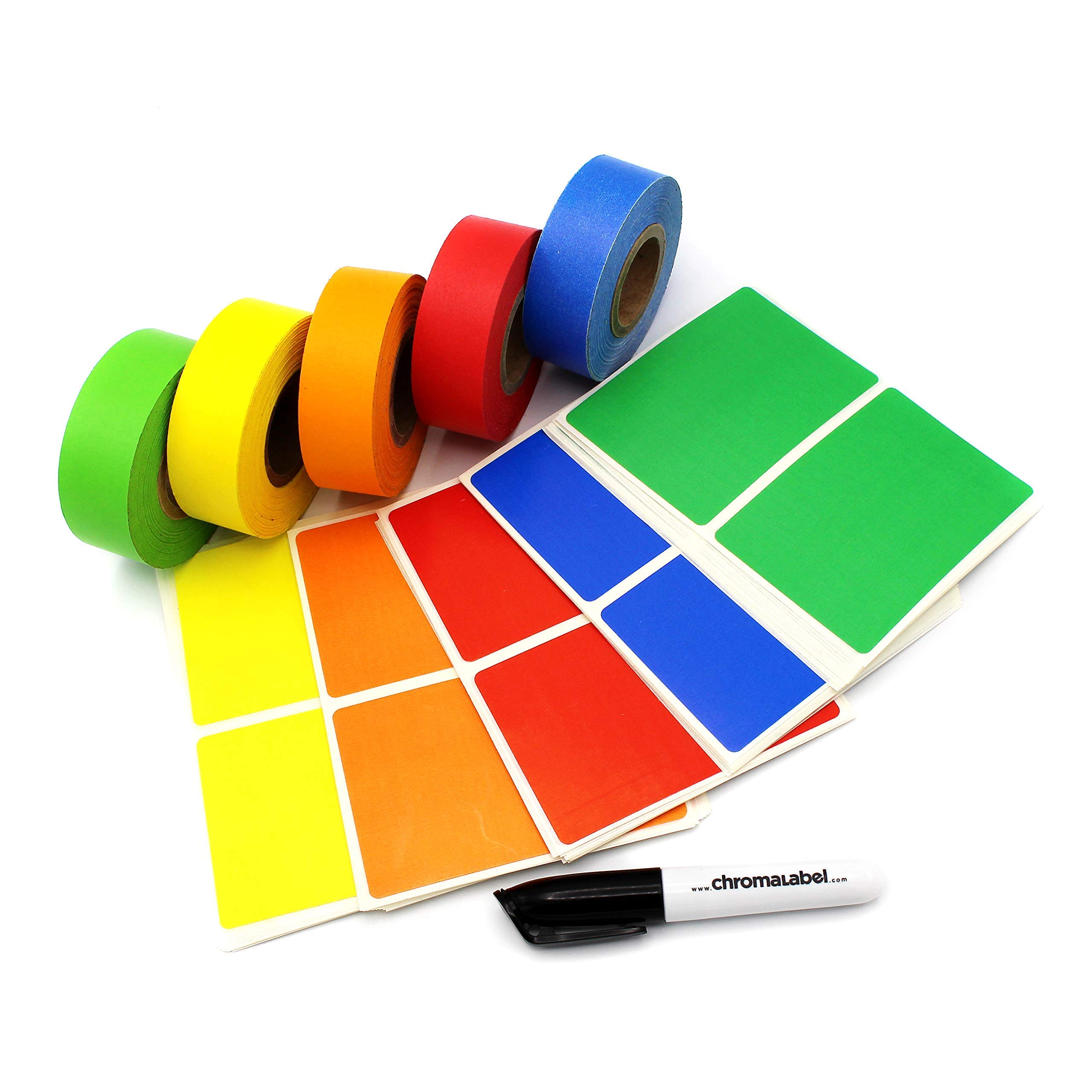 ChromaLabel 3/4 Inch Sheeted Standard Label Kit with Moving Buddy Bundle - Perfect for Home Organization, Office Supplies & Moving Box Labeling