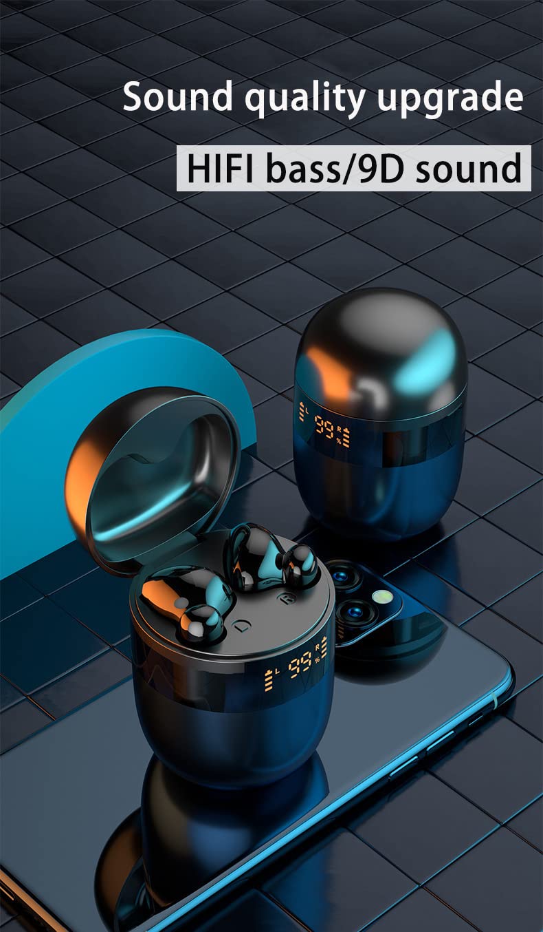 Premium Wireless Earbuds with Active Noise Cancellation, Bluetooth 5.0 - 3D Stereo Sound, Built-in Mic, Long Battery Life & Charging Case | Perfect for Workouts, Commuting & Travel