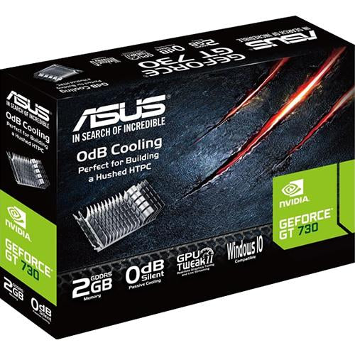 ASUS GeForce GT 730 2GB GDDR5 Low Profile Graphics Card - 4K Ready, Dual Monitor Support, Silent Cooling - Perfect for Home Office, Gaming & Multimedia PCs