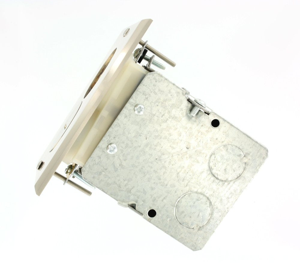 15 Amp 125V Tamper Resistant Duplex Outlet - Commercial Grade Self-Grounding Straight Blade Receptacle in Ivory (25249 TFN) - Ideal for Offices, Hotels, and Commercial Buildings