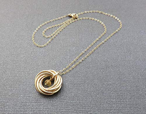 90th Birthday Gifts for Women - Gold Birthstone Necklace with Cubic Zirconia | Elegant Jewelry for Grandmother's Milestone Celebration | Perfect for Birthday Parties, Anniversaries & Special Occasions