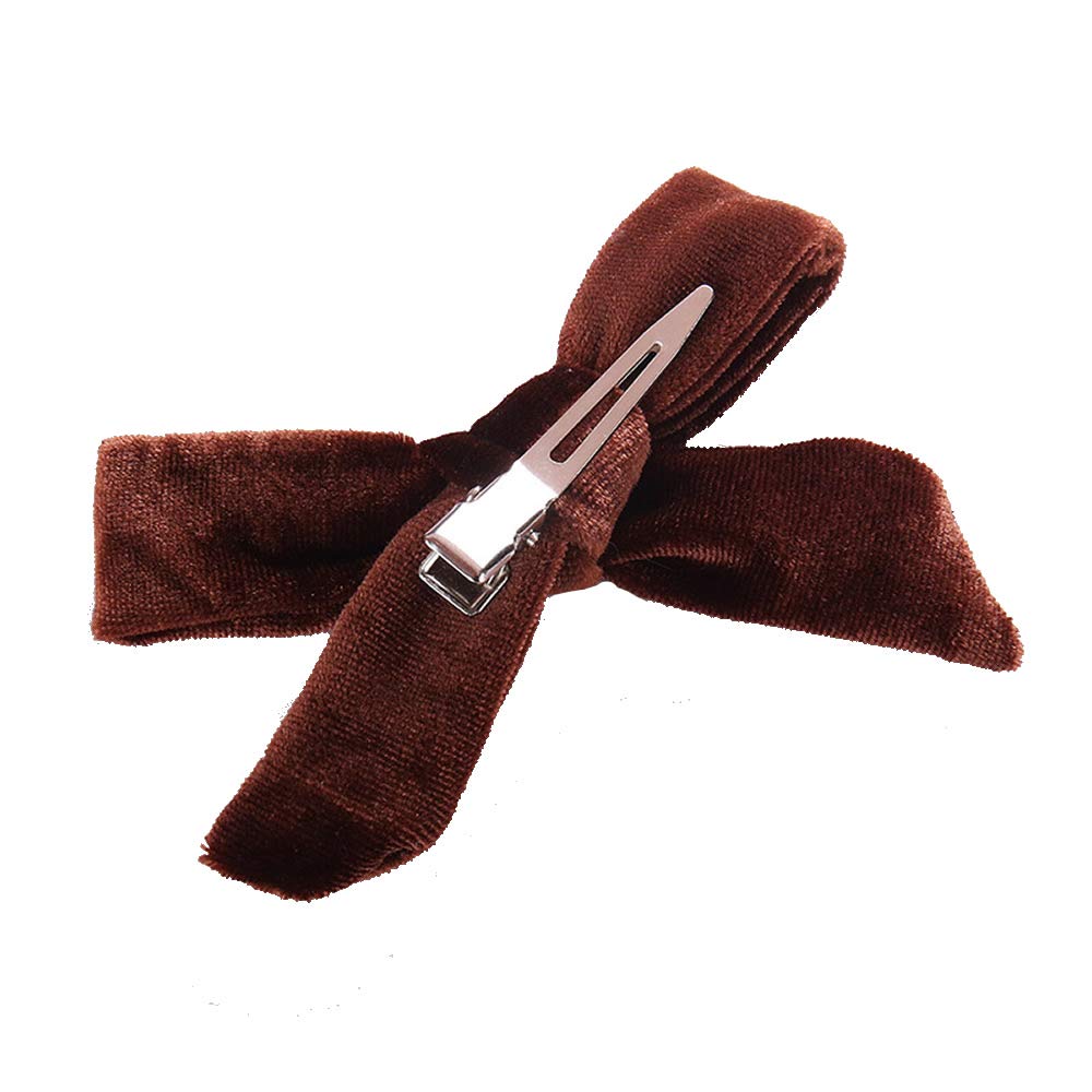 18 Pack Velvet Hair Clips with Bows - 9 Pairs Alligator Hair Barrettes for Girls, Toddlers & Teens - Soft Ponytail & Pigtail Hair Accessories for School, Parties & Everyday Styling
