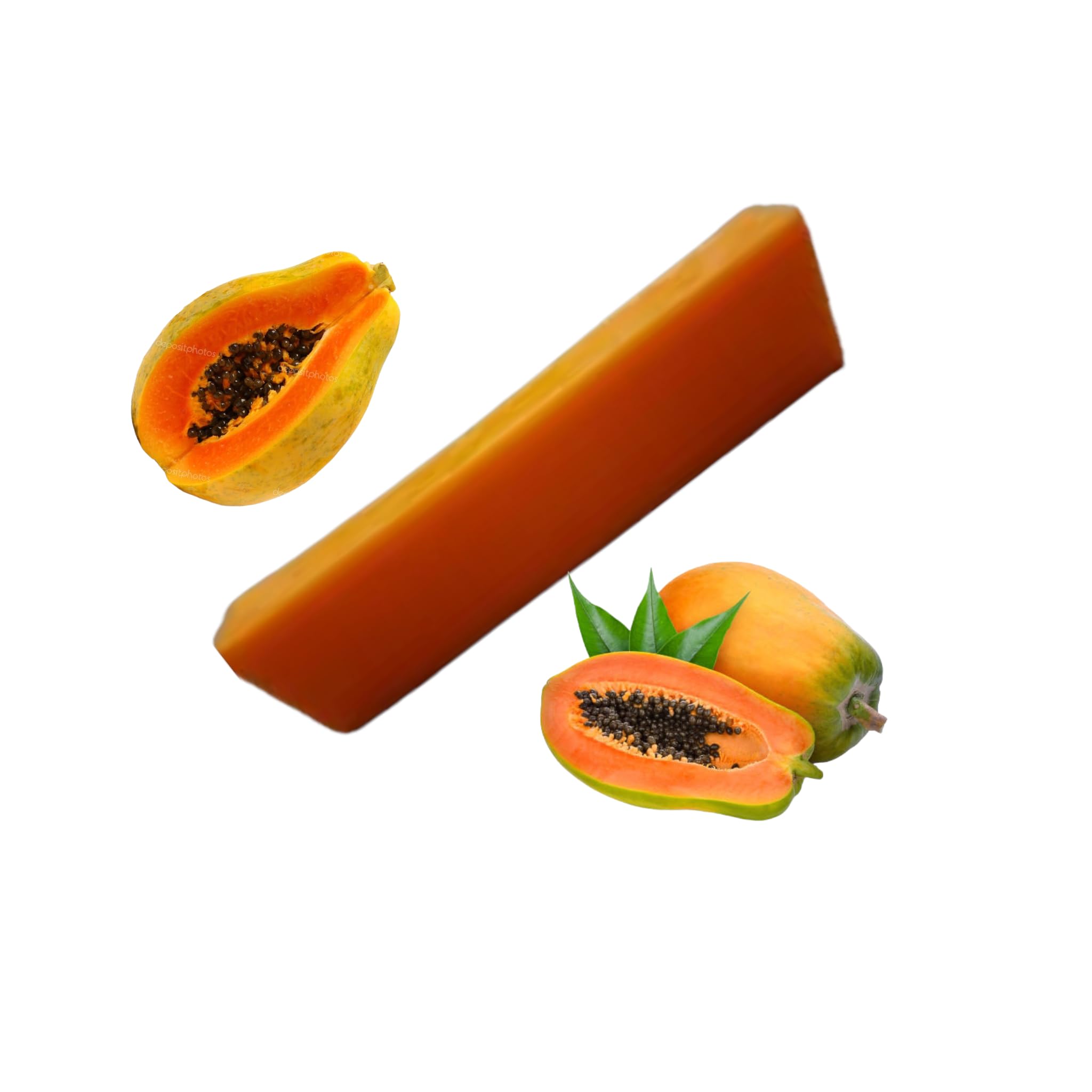 Natural Papaya Glycerin Soap Base (500g) for Handmade Soap Making - DIY Skincare, Bath & Body Care, Gift Making