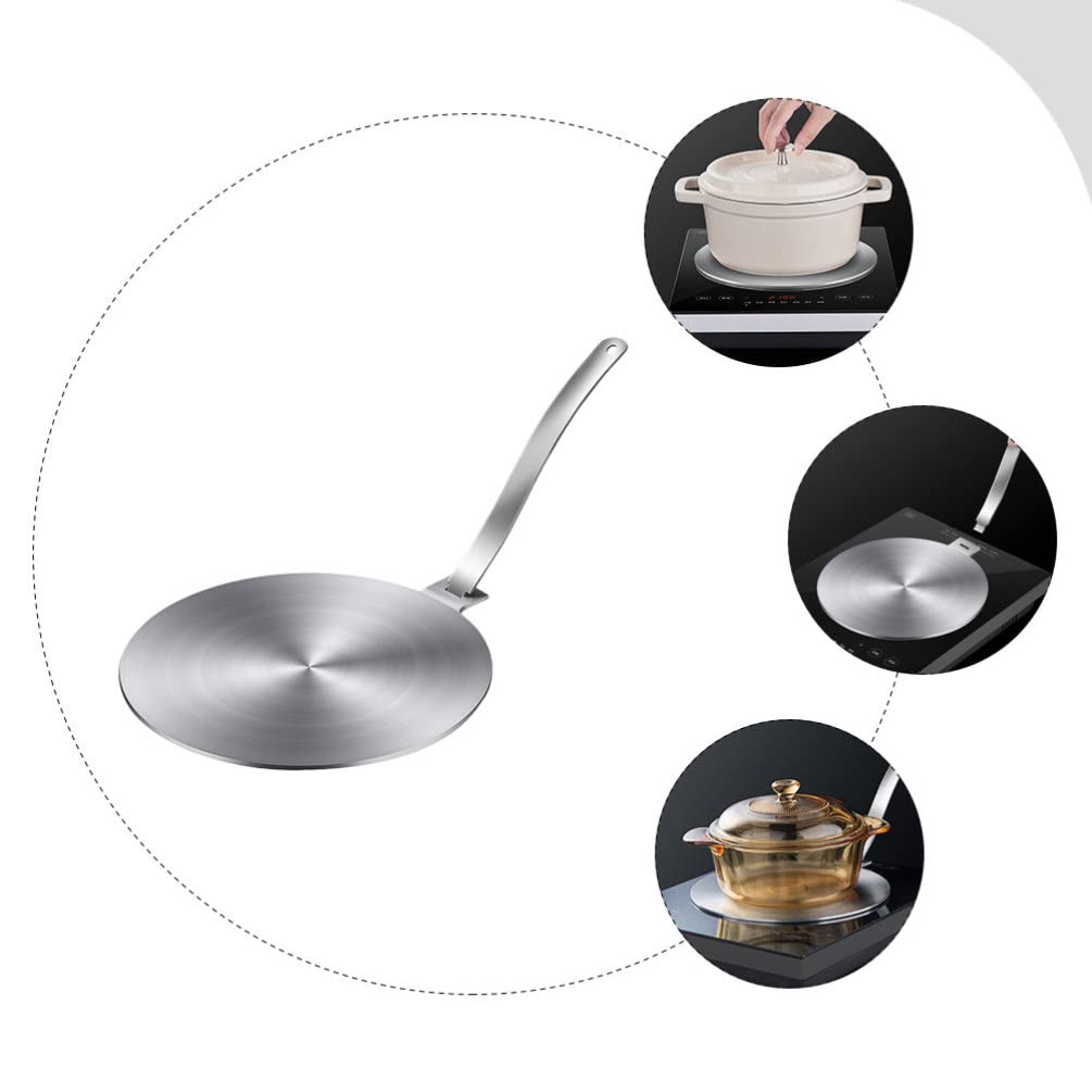 Operitacx Stainless Steel Induction Cooktop Adapter Plate - Heat Diffuser & Thermal Guide for Even Cooking - Perfect for Gas, Electric & Induction Stoves - Essential Kitchen Tool for Sauces, Soups & Delicate Dishes