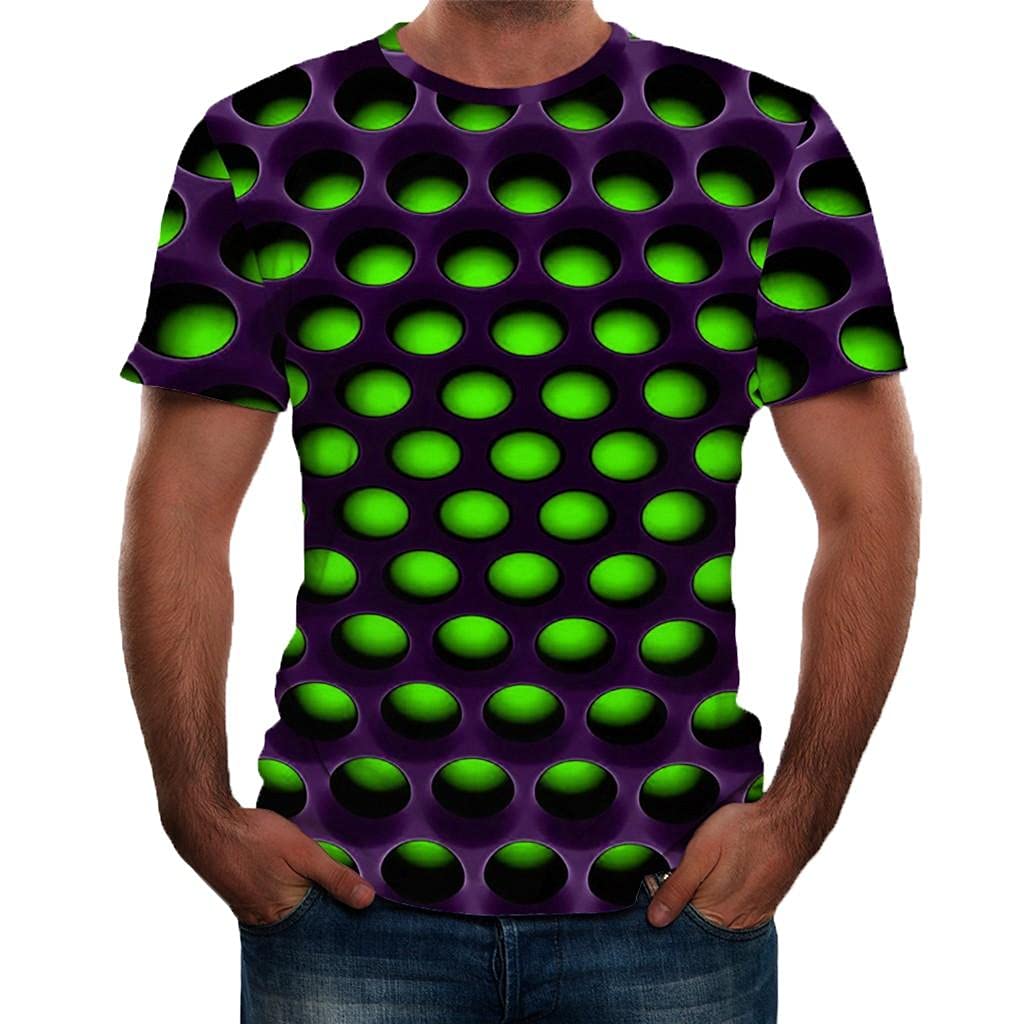 Men's 3D Graphic T-Shirts | Summer Optical Illusion Tees with Cool Designs | Short Sleeve Shirts for Casual Wear & Outdoor Activities