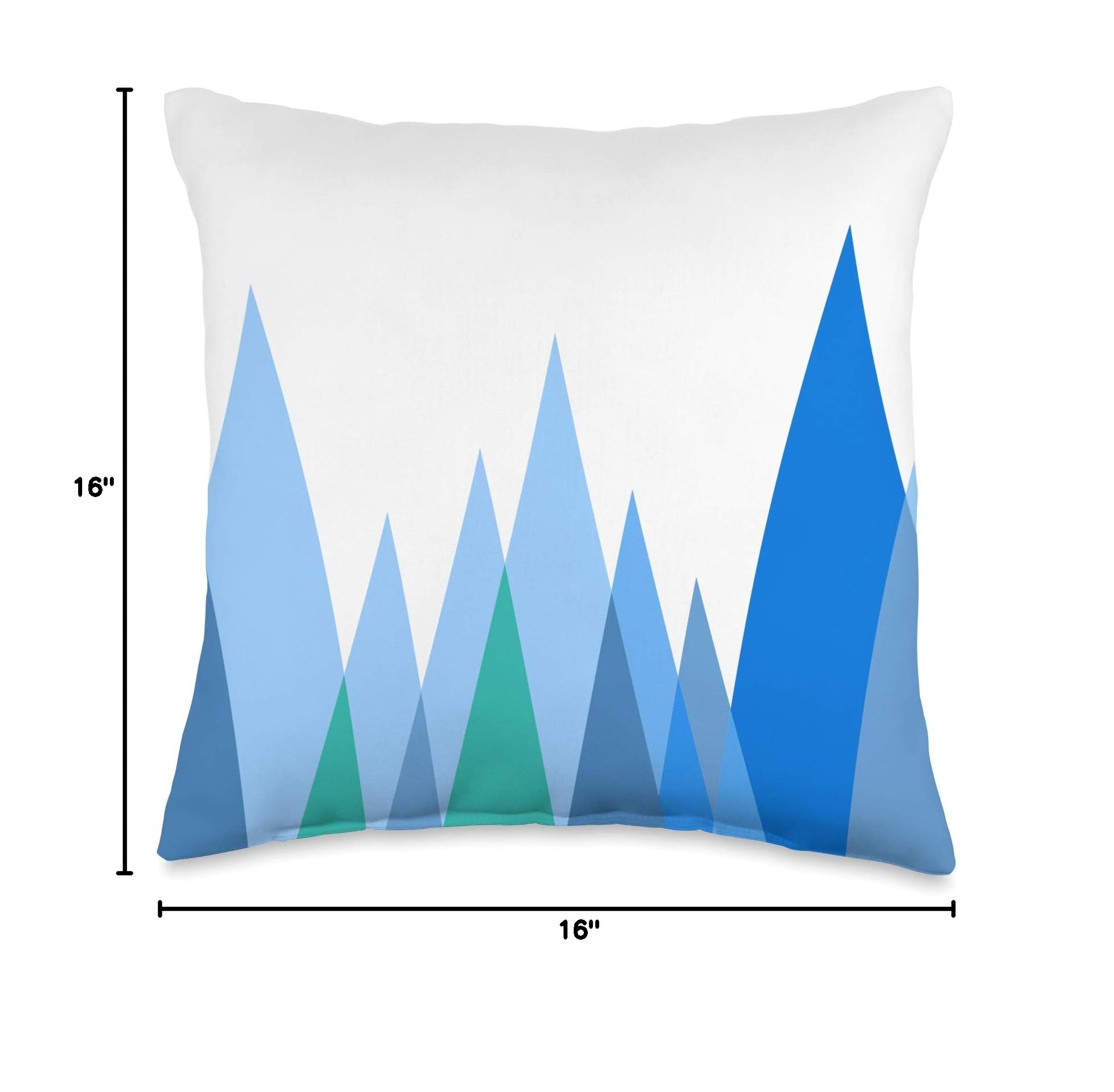 Camping Throw Pillows 16x16 - Geometric Nature Forest Triangle Design Outdoor Decor, Perfect Camper Gifts for Women & Travel Enthusiasts - Great for RV, Cabin, Tent Camping & Home Decor