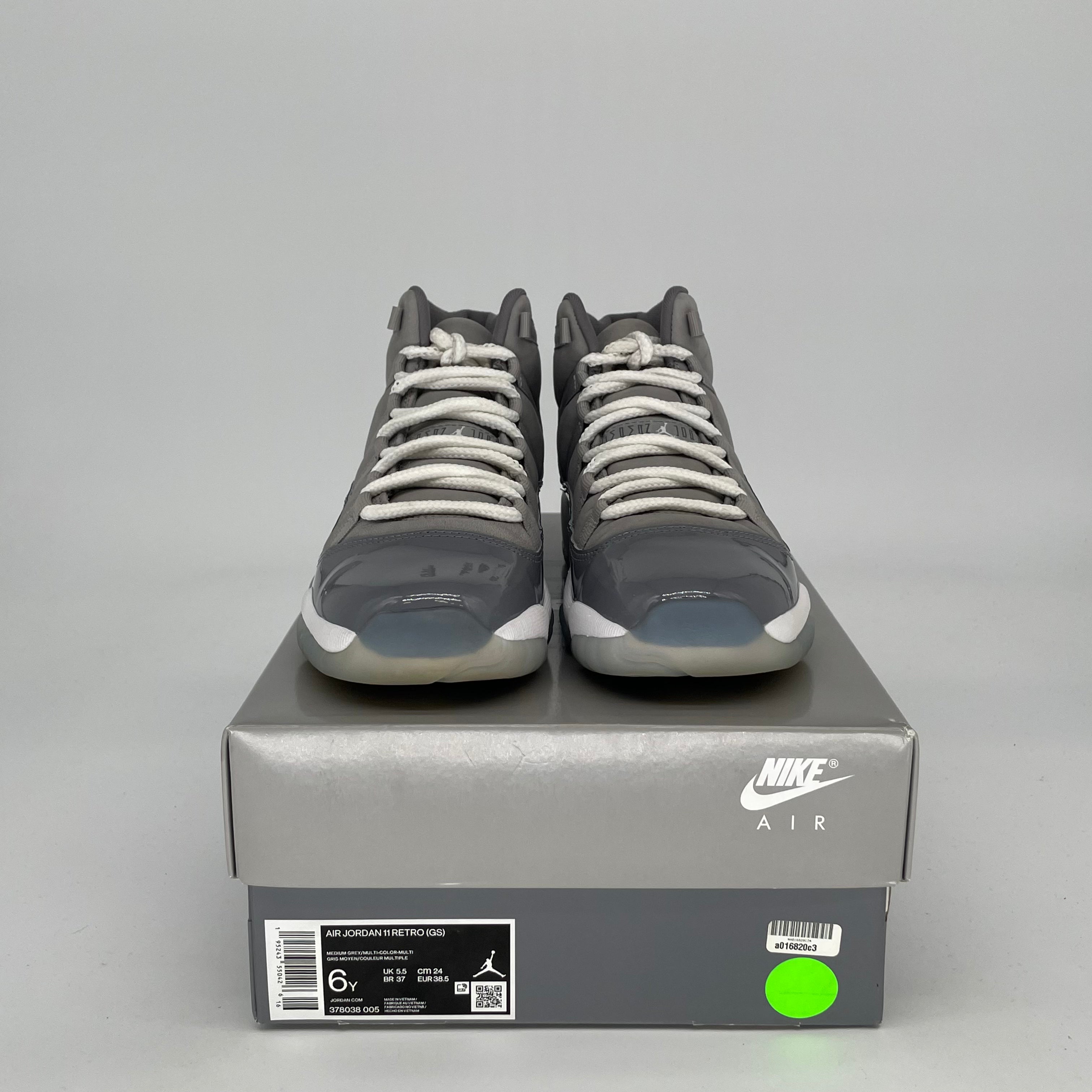 AIR JORDAN 11 COOL GREY Retro Basketball Shoes - Women's Size 6/7.5W (378038-005) - Perfect for Sneaker Collectors & Casual Wear