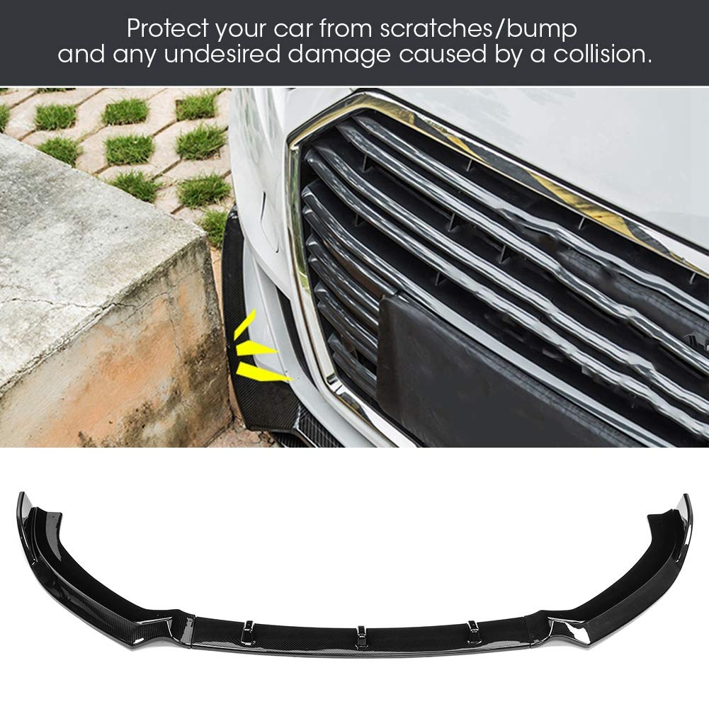 Carbon Fiber Front Bumper Lip Spoiler for Audi A3/S3 S-Line 8V (2017-2018) - Body Kit Upgrade for Enhanced Style & Aerodynamics - Perfect for Street Racing & Car Shows