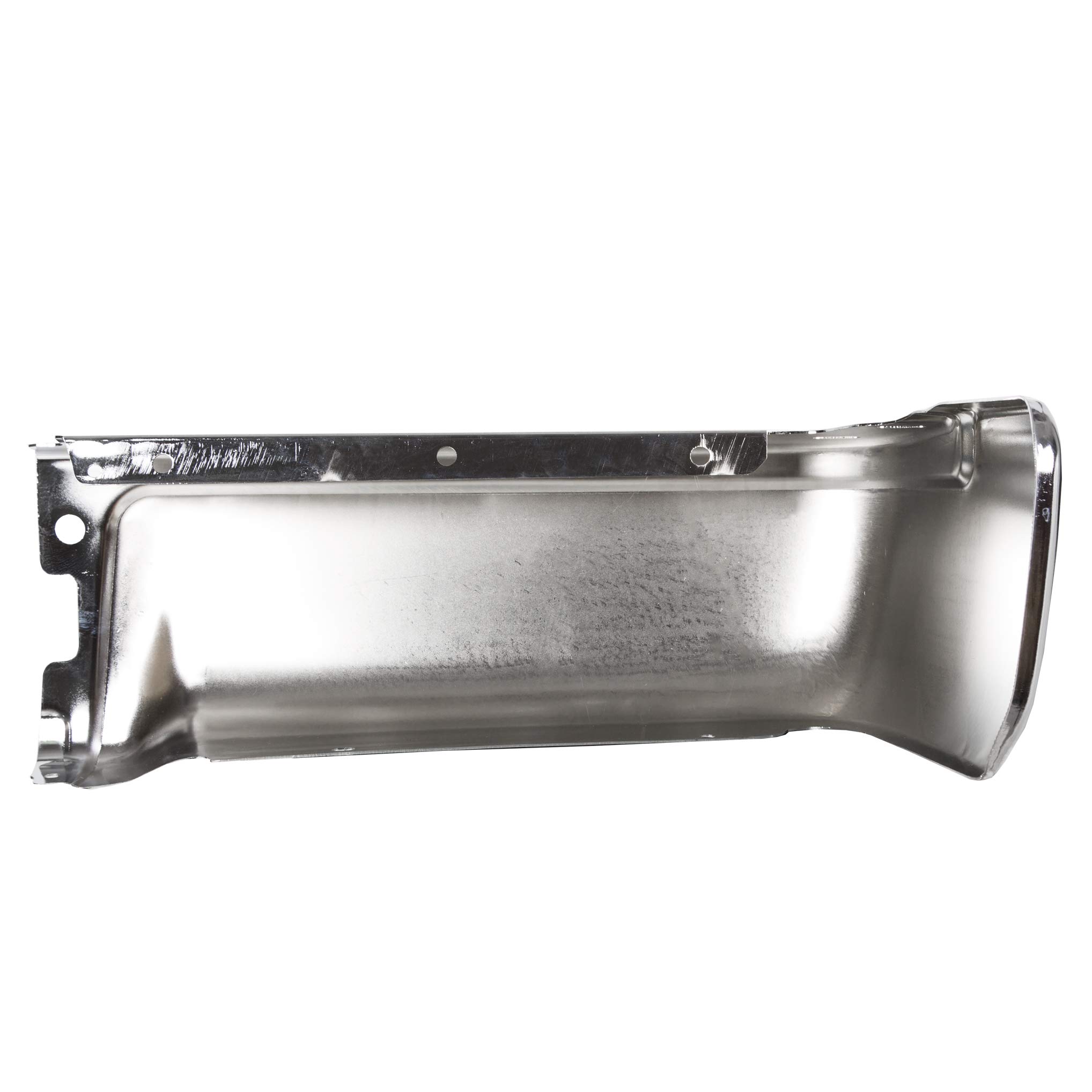 ECOTRIC Rear Step Bumper End Cap Cover for 2009-2014 Ford F150 Styleside (Driver Side, No Sensor Hole, Chrome) - Durable Protection & Enhanced Style for Truck Accessories