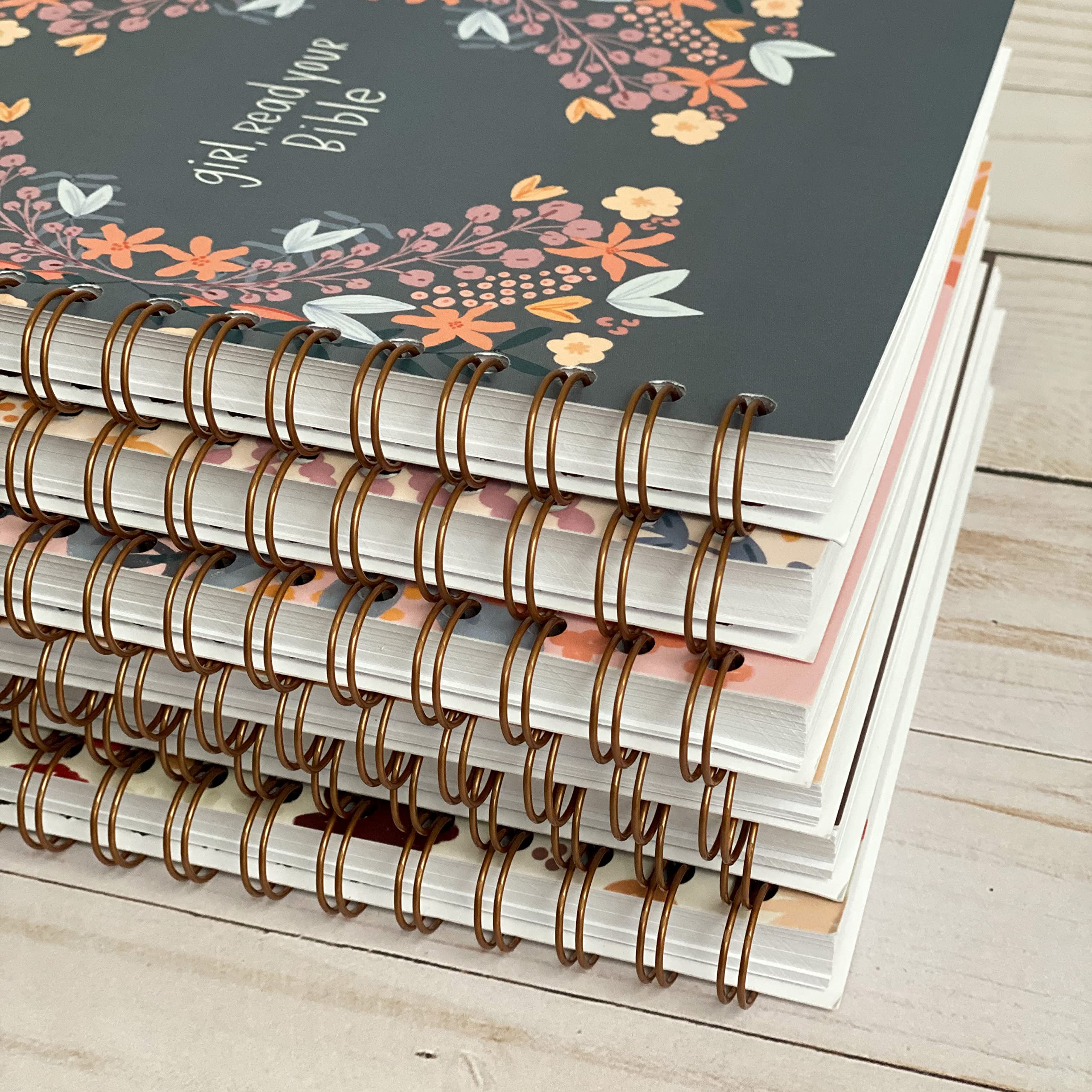 Prayer Journal by Swaygirls - Christian Spiral Notebook for Bible Study & Faith Journaling | Lined Softcover Wirebound Notebook | Perfect for Daily Devotionals, Scripture Writing & Bible Reading (Girl Read Your Bible)