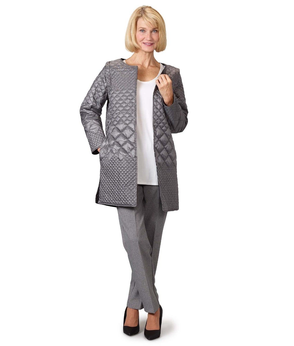 Reversible Quilted Jacket for Women - Detachable Sleeves, Lightweight & Stylish Outerwear for Fall, Winter & Spring | Perfect for Travel, Work & Outdoor Activities
