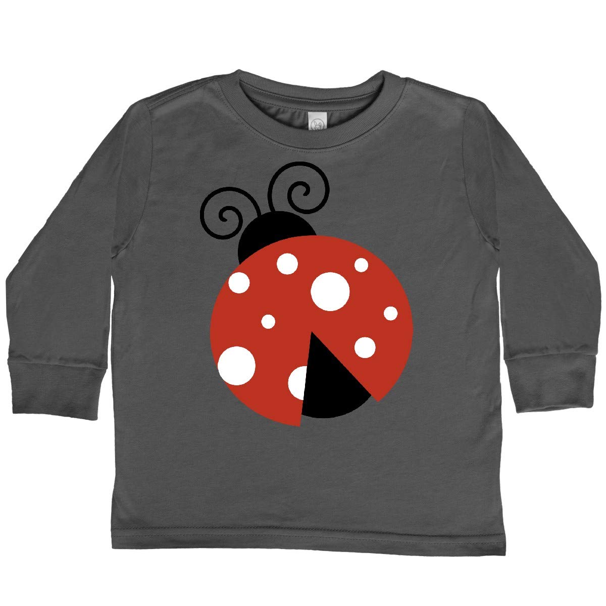 Inktastic Ladybug Toddler Long Sleeve T-Shirt - Cute Red & Black Ladybird Print Top for Kids - Perfect for Playdates, School & Family Outings