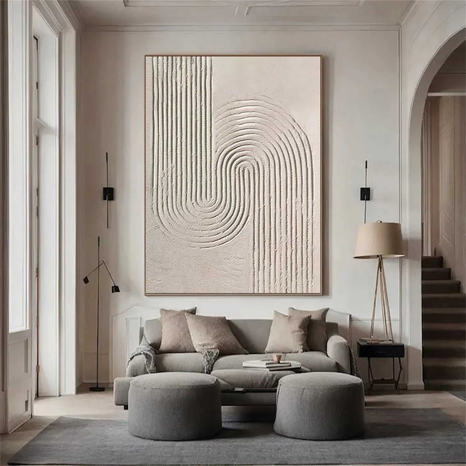 Beige & Brown Abstract Wall Art Print #BB103 - Modern Home Decor for Living Room, Bedroom & Office