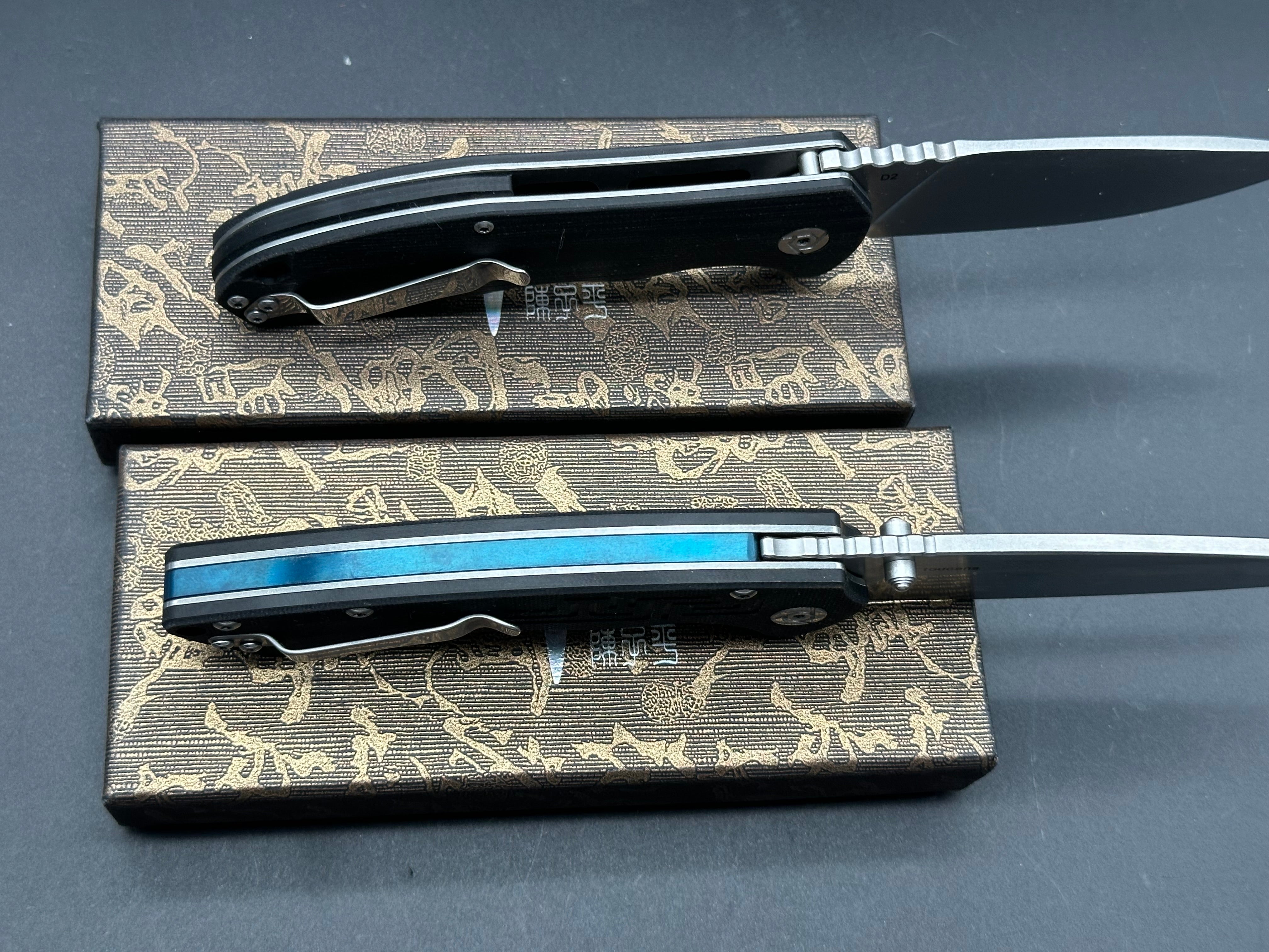 CH 3504 BLK & CH Toucans Black G10 Folding Pocket Knife - EDC, Outdoor Camping, Hiking Survival Tool