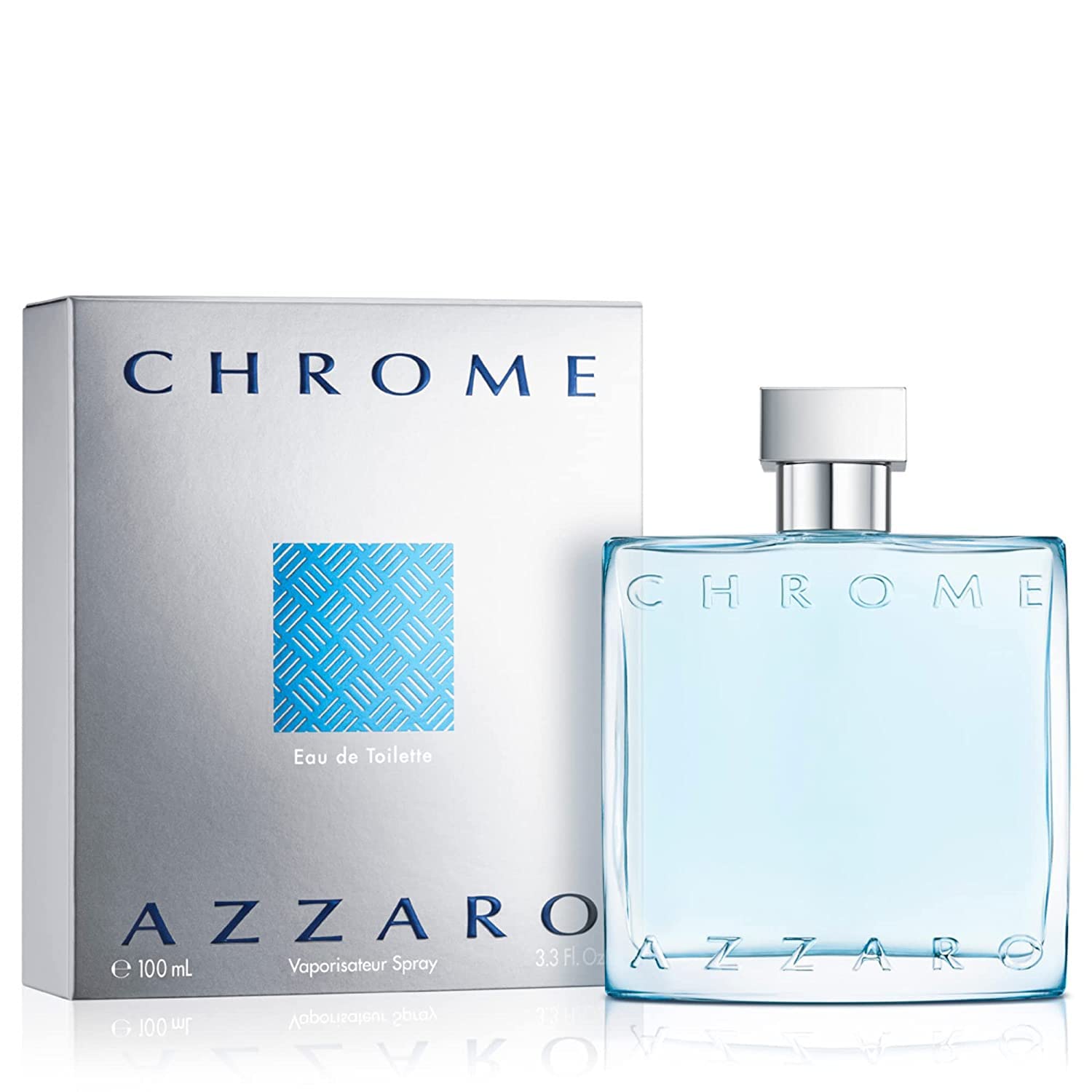 Azzaro Chrome Eau de Toilette for Men - Fresh Aquatic Cologne with Citrus, Woody & Musky Notes - Bergamot Scent - Luxury Perfume for Everyday Wear & Summer Beach Days - Perfect for Office, Date Night & Outdoor Activities