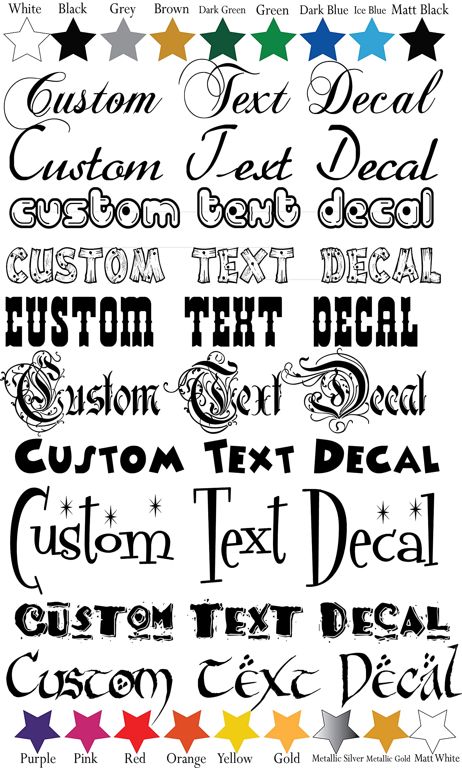 Custom Vinyl Stickers Personalized with Text & Numbers - Waterproof Decals for Cars, Trucks, Boats, Windows, Doors, Banners & Windshields | Perfect for Vehicle Branding, Business Signs & Home Decor
