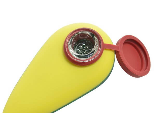 Premium Avocado-Shaped Glass Smoking Pipe - Handmade for Smooth Hits | Perfect for Travel, Camping & Relaxation
